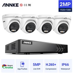 ANNKE CCTV SET DVR DW41JD 4ch 5MP + 4x C51EZ 1080p Dome NightChroma