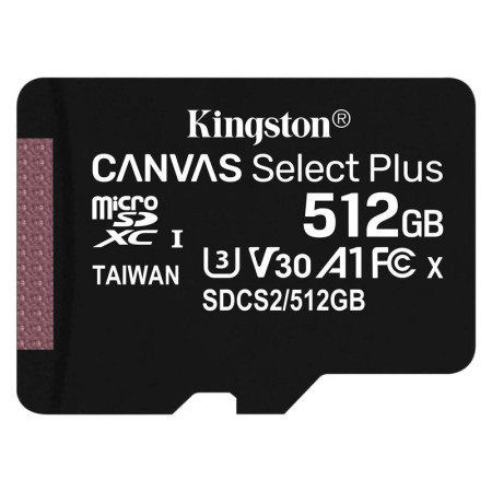 Kingston Canvas Select Plus microSDXC 512GB Class 10 U3 V30 UHS-I
