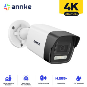 ANNKE I91DL 2.8mm 8MP IP Bullet camera POE built-in microphone Dual-Light