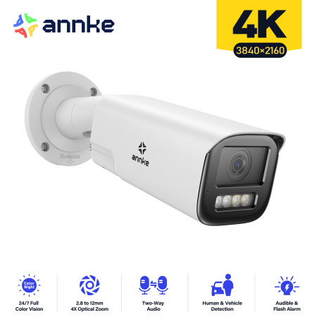 ANNKE I91DE 8MP 2.8~12mm Varifocal Motorized Dual Light and Microphone IP bullet camera PoE