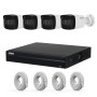 DAHUA IP SET 4MP NVR1104HS-P-S3/H + 4 IP ΚΑΜΕΡΕΣ B1E40-A 2.8mm Bullet με μικρόφωνο P/N: NVR1104+B1E40A