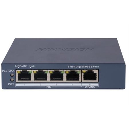 HIKVISION DS-3E1505P-EI Smart Managed 4 Ports Gigabit Ethernet/ 1 Gigabit Ethernet Uplink Port POE Switch 60W
