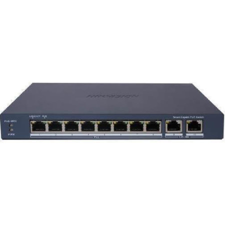 HIKVISION DS-3E1510P-EI/M 8 Ports Gigabit Ethernet/ 1 Gigabit Ethernet Uplink Port POE Switch 60W
