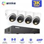 ANNKE SET 5MP N48PBB POE NVR 8 IP + 4 CAM ΕΞΩΤΕΡΙΚΕΣ I51ES 3K Two-Way Audio Smart Hybrid Light 2.8mm
