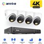ANNKE SET 5MP N48PAW POE NVR 8 IP + 4 CAM ΕΞΩΤΕΡΙΚΕΣ I91DS 3K Two-Way Audio Smart Hybrid Light 2.8mm