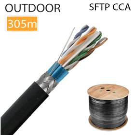 ΚΑΛΩΔΙΟ SFTP CAT6 PET 305M CCA για εξωτερικό χώρο μαύρο DCS-SFTP-CAT6-PET-305