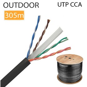 ΚΑΛΩΔΙΟ UTP CAT6 PET 305M CCA για εξωτερικό χώρο μαύρο DCS-UTP-CAT6-PET-305