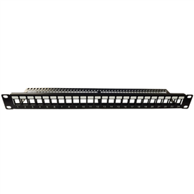 Safewell DST UTP Keystone Patch Panel για Rack 19", 1U, 24 Θυρών, Μαύρο