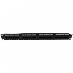 Safewell DST 180° UTP Patch Panel Cat6A 24Port, 19" 1U, με οδηγό καλωδίων