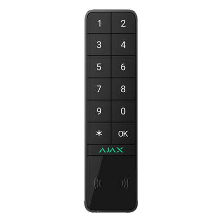 Ajax KeyPad Outdoor Ασύρματο πληκτρολόγιο Μαύρο εξωτερικού χώρου