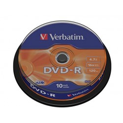 VERBATIM DVD-R Matt Silver 10 τεμ.(43523)